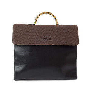 Loewe Velazquez 2way Leather twist Handle Handbag Brown